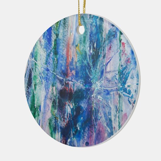 Abstracte waterval keramisch ornament (Links)