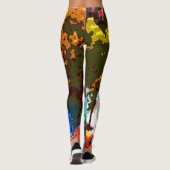 Abstracte waterval met persoonlijke naam leggings (Achterkant)