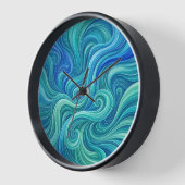 Abstracte Waterval Oceaan Blauwe Gradiënt Kunst Kl (Hoek)