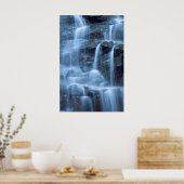 Abstracte watervalafdrukken poster (Keuken)