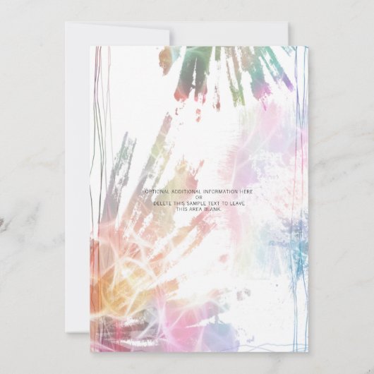 Abstracte Waterverf 12e Verjaardag Creative Splash Kaart (Achterkant)