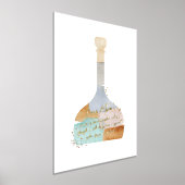 Abstracte Waterverf Aangepast bericht in een fless Folie Afdrukken (Laagn)