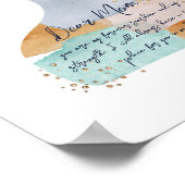 Abstracte Waterverf Aangepast bericht in een fless Poster (Hoek)