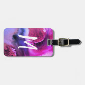 Abstracte waterverf: aangepast paars roze bagagelabel (Voorkant horizontaal)