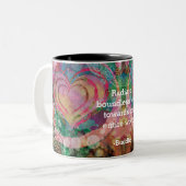 Abstracte waterverf aangepaste quote tweekleurige koffiemok (Voorkant links)