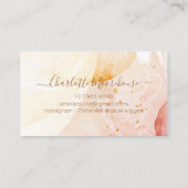 Abstracte Waterverf Aardse Vormen Script Signature Visitekaartje (Achterkant)