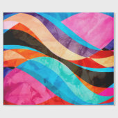 Abstracte Waterverf abstracte kleurrijke achtergro Cadeaupapier (Vlak)