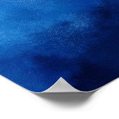 Abstracte waterverf achtergrond donkerblauw poster (Hoek)
