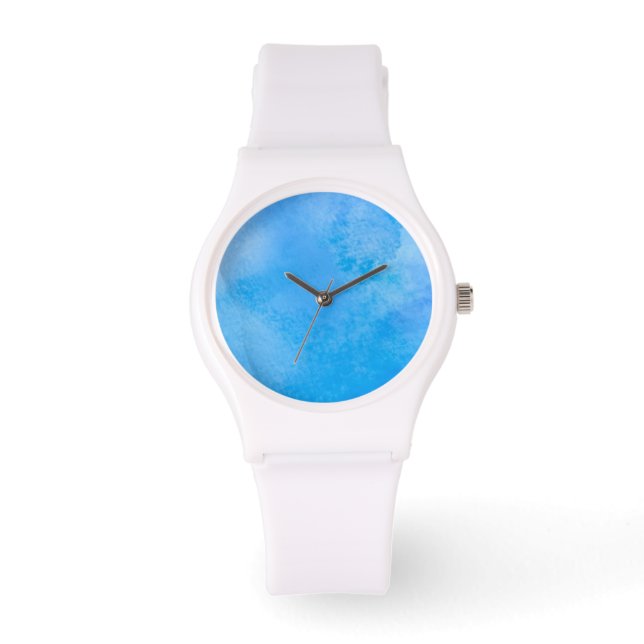 Abstracte Waterverf Achtergrond Horloge (Voorkant)