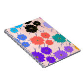 Abstracte waterverf achtergrond met bloemen ontwer notitieboek (Rechterzijde)