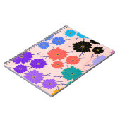 Abstracte waterverf achtergrond met bloemen ontwer notitieboek (Linkerzijde)
