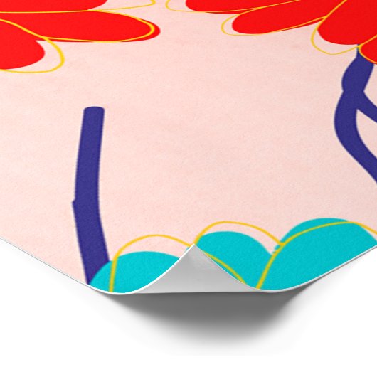 Abstracte waterverf achtergrond met bloemen ontwer poster (Hoek)