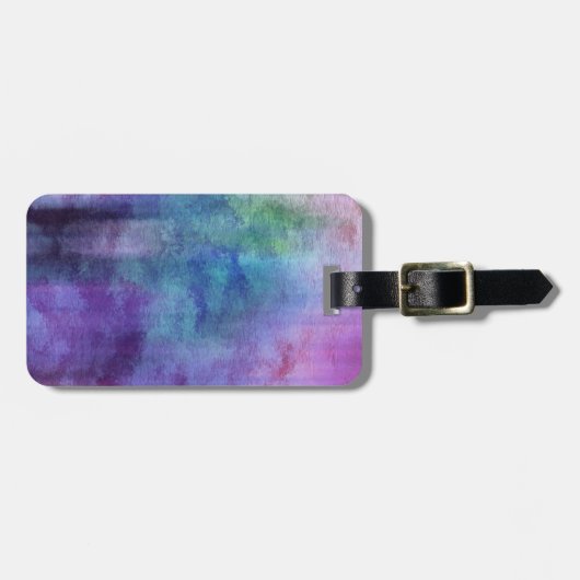 abstracte waterverf achtergrond op papier 2 bagagelabel (Voorkant horizontaal)