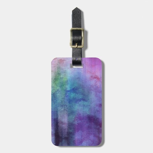 abstracte waterverf achtergrond op papier 2 bagagelabel (Voorkant verticaal)