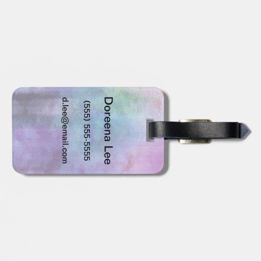 abstracte waterverf achtergrond op papier 2 bagagelabel (Achterkant horizontaal)