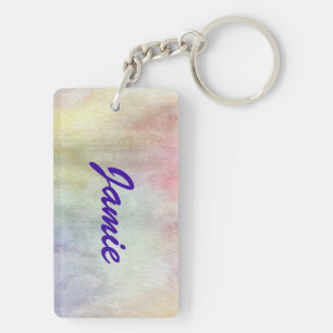 abstracte waterverf achtergrond op papier 3 sleutelhanger