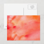 Abstracte Waterverf Achtergrond - Oranje Briefkaart (Voorkant / Achterkant)
