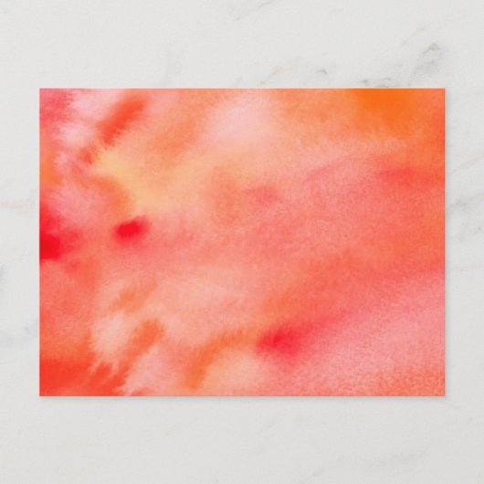 Abstracte Waterverf Achtergrond - Oranje Briefkaart (Voorkant)