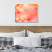 Abstracte Waterverf Achtergrond - Oranje Canvas Afdruk (Insitu (Slaapkamer))