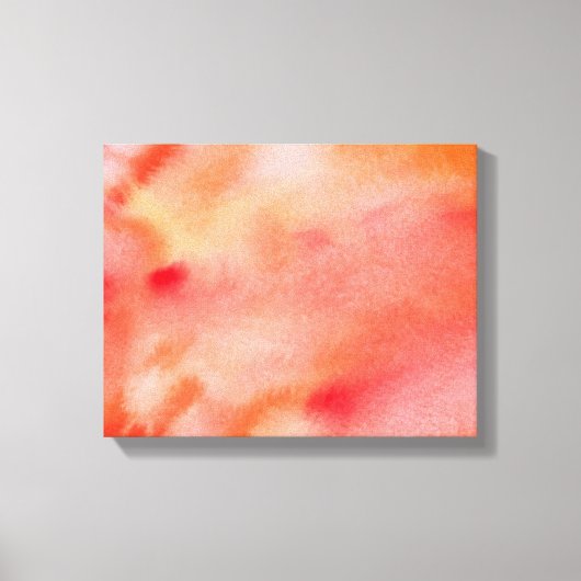 Abstracte Waterverf Achtergrond - Oranje Canvas Afdruk (Voorkant)