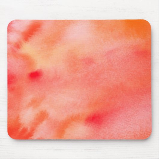 Abstracte Waterverf Achtergrond - Oranje Muismat (Voorkant)