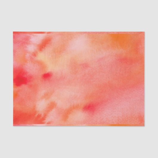 Abstracte Waterverf Achtergrond - Oranje Tissuepapier (Voorkant)