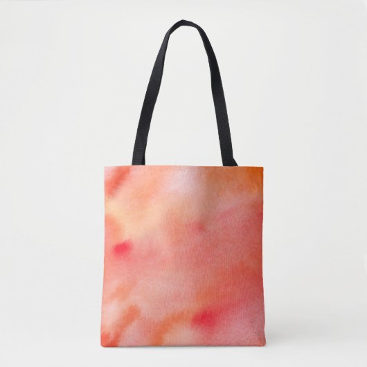 Abstracte Waterverf Achtergrond - Oranje Tote Bag (Voorkant)