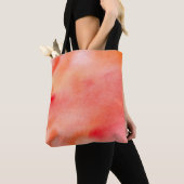 Abstracte Waterverf Achtergrond - Oranje Tote Bag (Dichtbij)