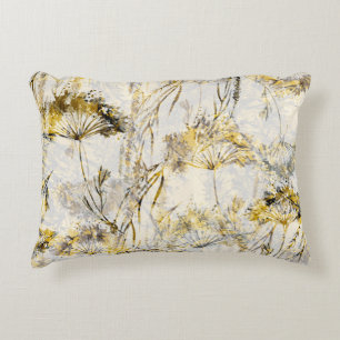 Abstracte waterverf achtergrond: paardenbloem, jen accent kussen