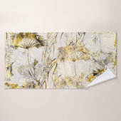 Abstracte waterverf achtergrond: paardenbloem, jen badhanddoek (Badhanddoek)