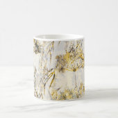 Abstracte waterverf achtergrond: paardenbloem, jen koffiemok (Center)