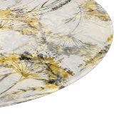 Abstracte waterverf achtergrond: paardenbloem, jen snijplank (Hoek)