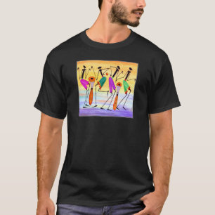 Abstracte Waterverf Afrikaanse kunst, Geluk T-shirt