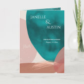 Abstracte Waterverf alles in één bruiloft (Voorkant)