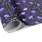 Abstracte Waterverf Anjer Bloemen Patroon Cadeaupapier (Rol Hoek)