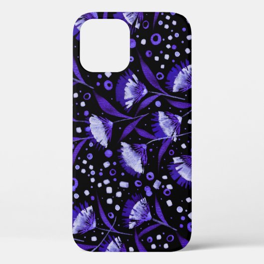 Abstracte Waterverf Anjer Bloemen Patroon Case-Mate iPhone Case (Achterkant)