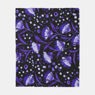 Abstracte Waterverf Anjer Bloemen Patroon Fleece Deken