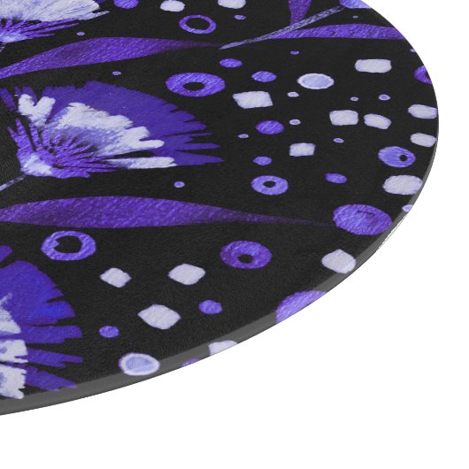 Abstracte Waterverf Anjer Bloemen Patroon Snijplank (Hoek)