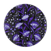 Abstracte Waterverf Anjer Bloemen Patroon Snijplank (Voorkant)