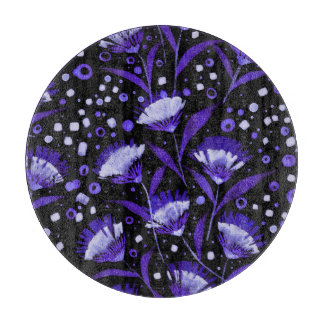 Abstracte Waterverf Anjer Bloemen Patroon Snijplank