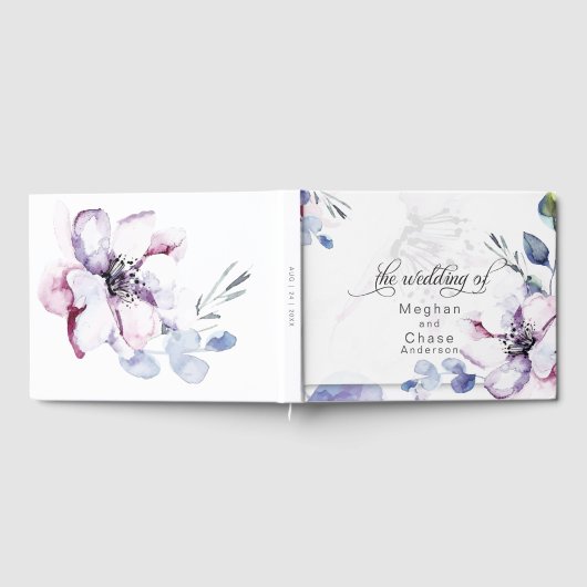 Abstracte Waterverf Apple Blossom Gastenboek (Volledig)