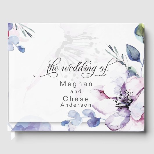 Abstracte Waterverf Apple Blossom Gastenboek (Voorkant)