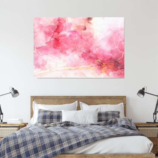 Abstracte Waterverf Art Canvas Afdruk (Insitu (Slaapkamer))
