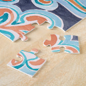  Abstracte Waterverf Art Jigzaag Puzzle Legpuzzel (Zijkant)