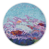 Abstracte Waterverf Art Keramische Knop (Voorkant)