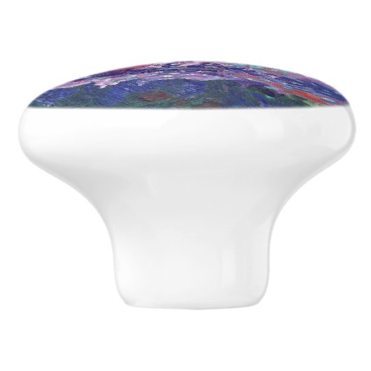 Abstracte Waterverf Art Keramische Knop (Zijkant)