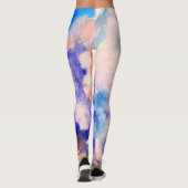 Abstracte Waterverf Art Leggings (Achterkant)
