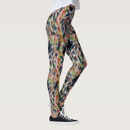 Abstracte Waterverf Art Leggings (Rechts)