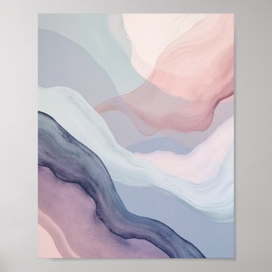 Abstracte Waterverf Art Poster (Voorkant)