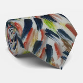 Abstracte Waterverf Art Stropdas (Opgerold)